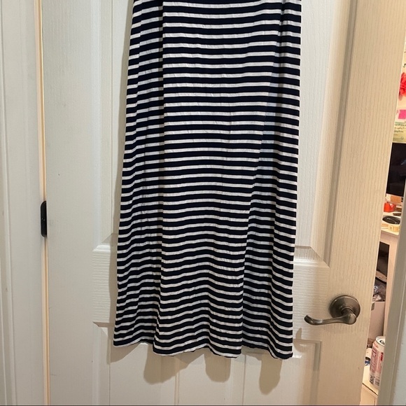 J. Crew Maxi Striped Long Jersey Skirt Navy Blue White Size XXS J.crew Summer - Picture 7 of 11